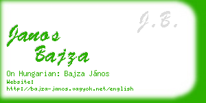 janos bajza business card