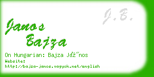 janos bajza business card